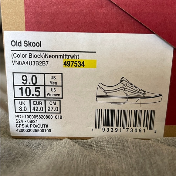 Vans Old Skool 'Color Block' Neonmlttrwht - Picture 6 of 9